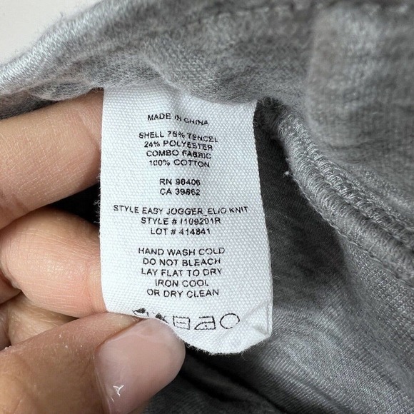 Theory Heather Gray Elastic Waist Pull on Athletic Jogger Pants Size M - Picture 12 of 12